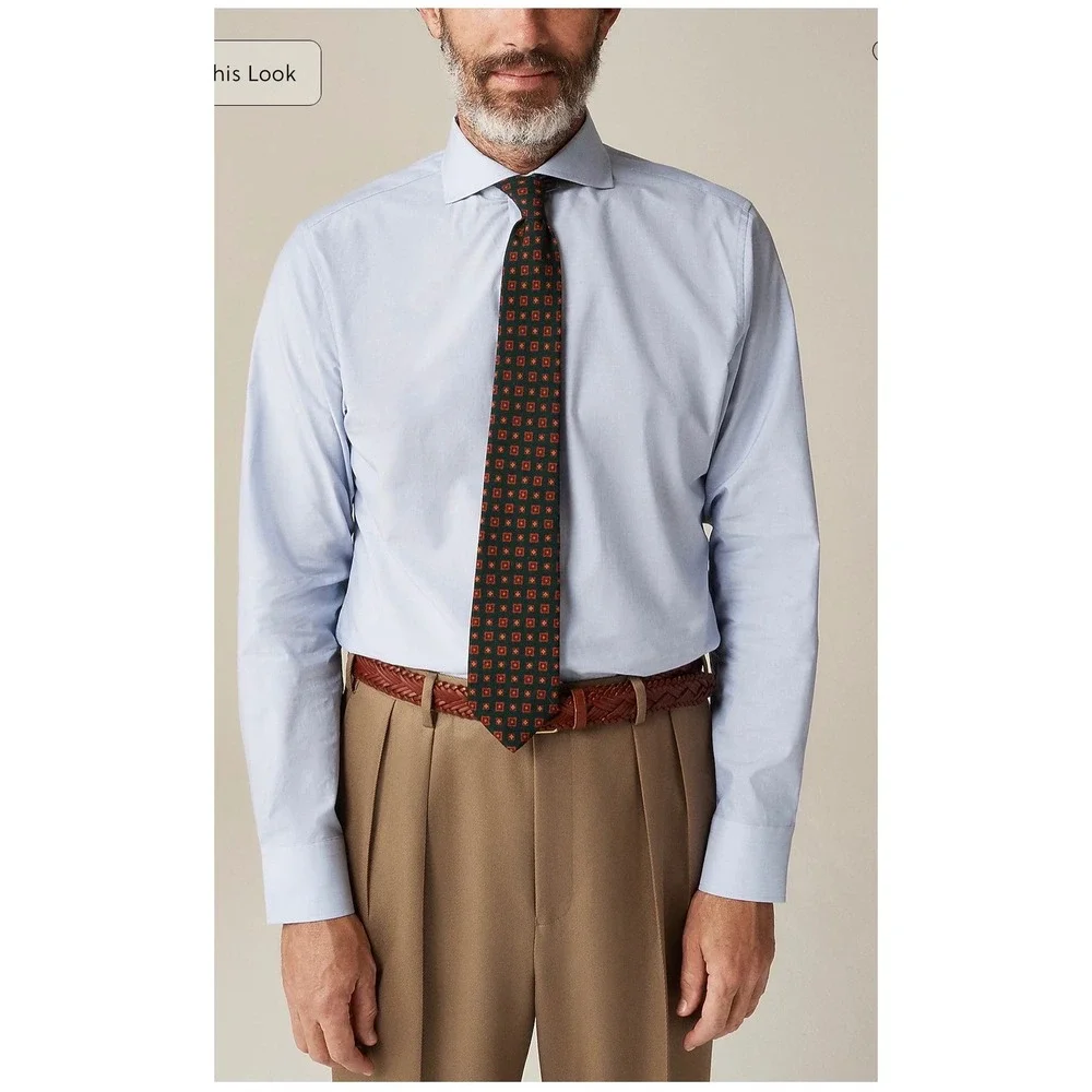 J.CREW Ludlow Premium Fine Cotton Slim Dress Shirt Blue 15/33 Cotton FM493‎ NEW